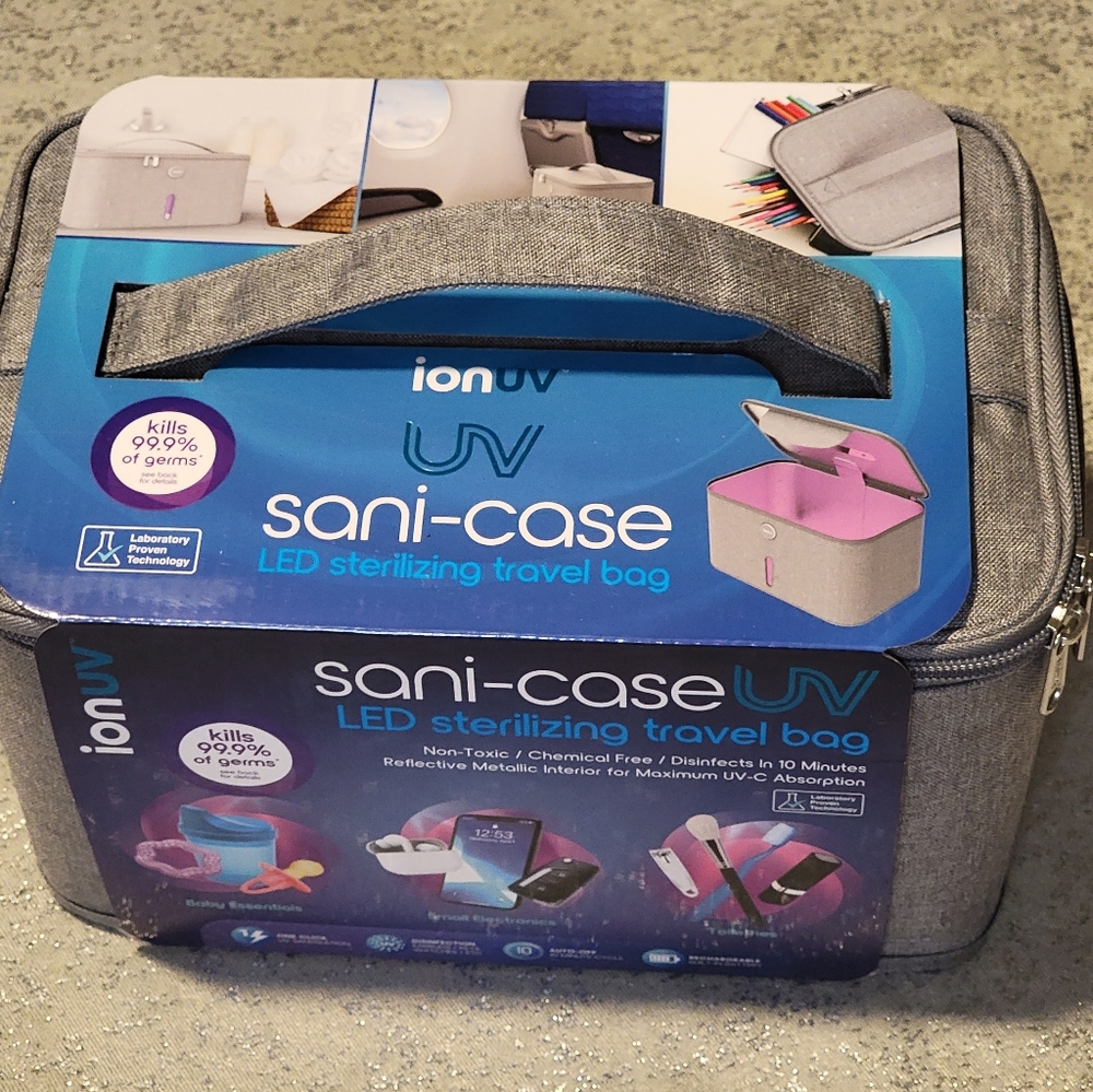 NEW Tzumi IonUV Sani-Case Led Sterilizing Travel Bag